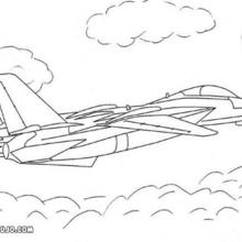 Dibujo para colorear : avión de caza