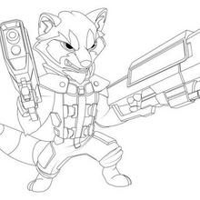 Dibujo para colorear : Rocket Raccoon