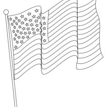 Dibujo para colorear : Bandera Americana