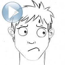 Truco para dibujar en vídeo : Dibujar una expresión facial: ansiedad