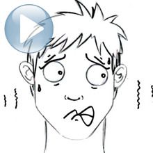 Aprender a dibujar dibujar una expresión facial: el miedo 