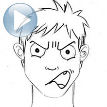 Truco para dibujar en vídeo : Dibujar una expresión facial: la ira