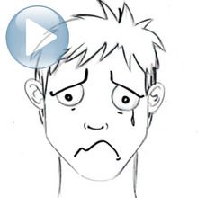 Truco para dibujar en vídeo : Dibujar una expresión facial: tristeza