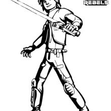 Dibujo para colorear : Ezra - Star Wars Rebels