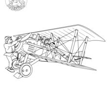Dibujo para colorear : Los comienzos de la aviación