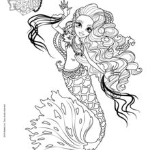 Dibujo para colorear : Monster High, Freaky Fusion : Sirena Von Boo