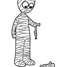 Dibujo para colorear : Momia con un brazo