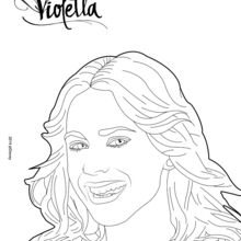 Dibujo para colorear : La sonrisa de Violetta