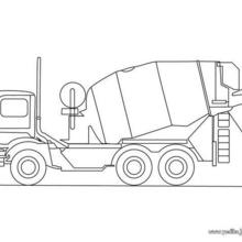 Dibujo para colorear : un camión hormigonero