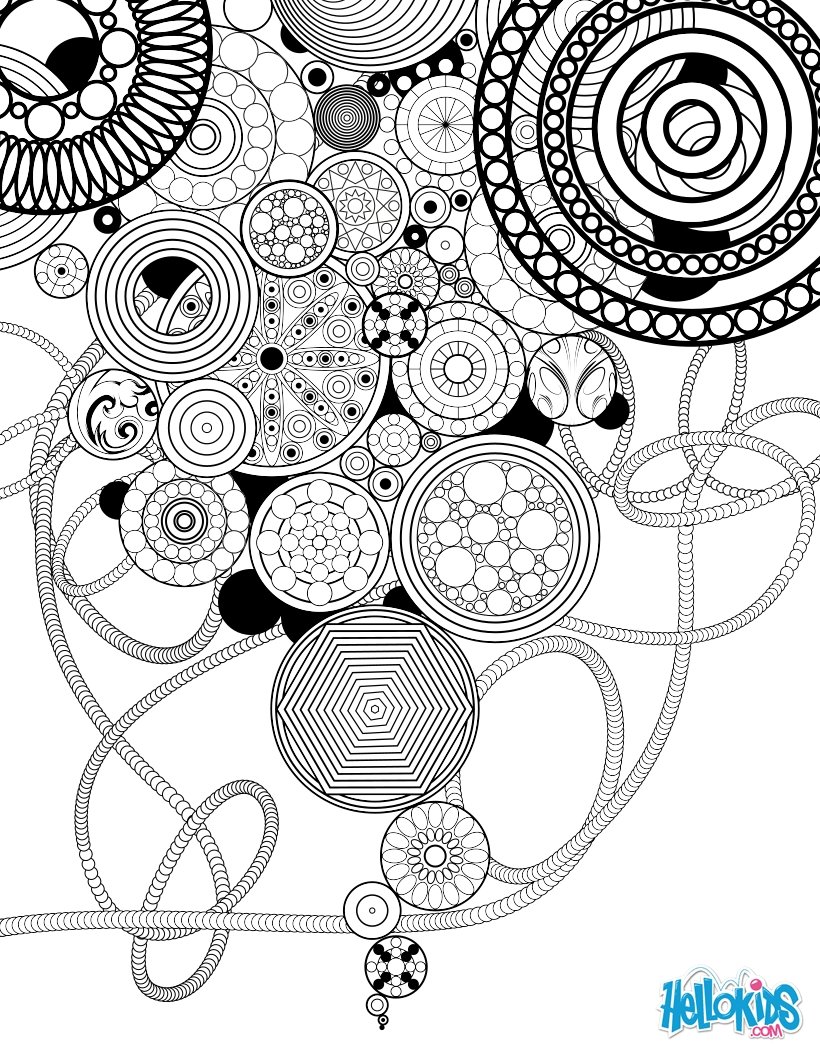 Dibujos para colorear círculos y rosetas 