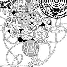 Dibujo para colorear : Círculos y rosetas