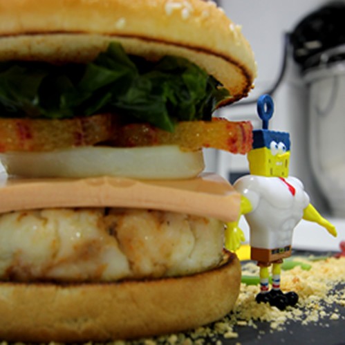 Actividades manuales de cocina tu cangreburger con bob esponja -  