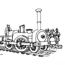 Dibujo para colorear : la locomotora
