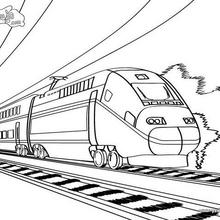 Dibujos para colorear tren 
