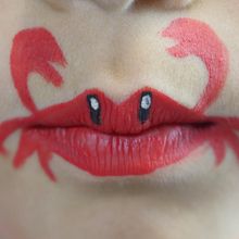 Arte manual : Maquillaje de labios - Cangrejo