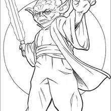 Dibujo para colorear : Maestro Yoda