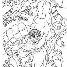 Dibujo para colorear : Hulk aparece