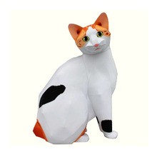 Doblado de papel : Gato Bobtail japonés 3D
