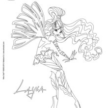 Dibujo para colorear : Layla, transformación en Sirenix