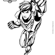Dibujo para colorear : Los súper poderes de Max Steel