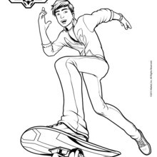 Dibujo para colorear : Max McGrath en un skateboard