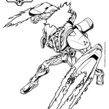 Dibujo para colorear : Toxzon el enemigo de Max Steel