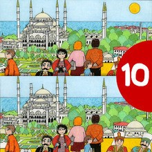 Juego de buscar las diferencias : Juego de buscar diferencias Mesquita Santa Sofia Estambul