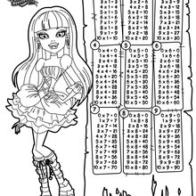 Dibujo para colorear : Tablas de multiplicar Monster High