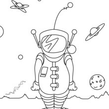 Dibujo para colorear : Astronauta