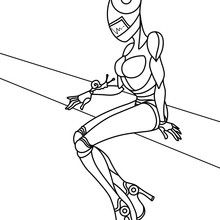 Dibujo para colorear : Mujer robot