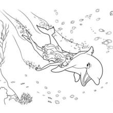 Dibujo para colorear : MERLIAH de sirena con ZUMA