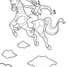 Dibujo para colorear : El caballo hechizado