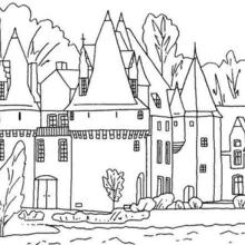 Dibujo para colorear : Un castillo