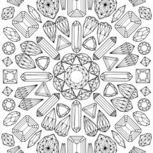 Dibujo para colorear : Mandala gráfico