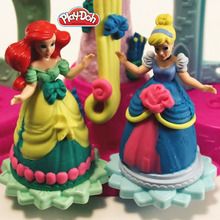 Manualidad infantil : Vestidos de princesas Disney en plastilina