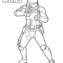 Dibujo para colorear : Stormtrooper Episodio 7