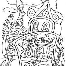 Dibujo para colorear : Whoville la ciudad del Grinch