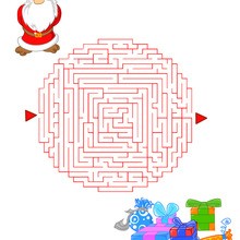 Juego único con santa claus para colorear, pintar e imprimir