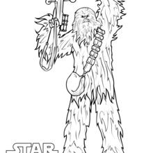 Dibujo para colorear : Chewbacca, el Wookie