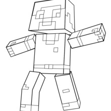 Dibujo para colorear : Minecraft : un homme