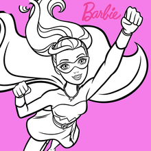 Dibujo para colorear : Súper Barbie el poder del diamante