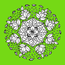 Dibujo para colorear : Mandala de la flor del duende