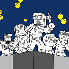 Dibujo para colorear : Explore el mundo de Minecraft