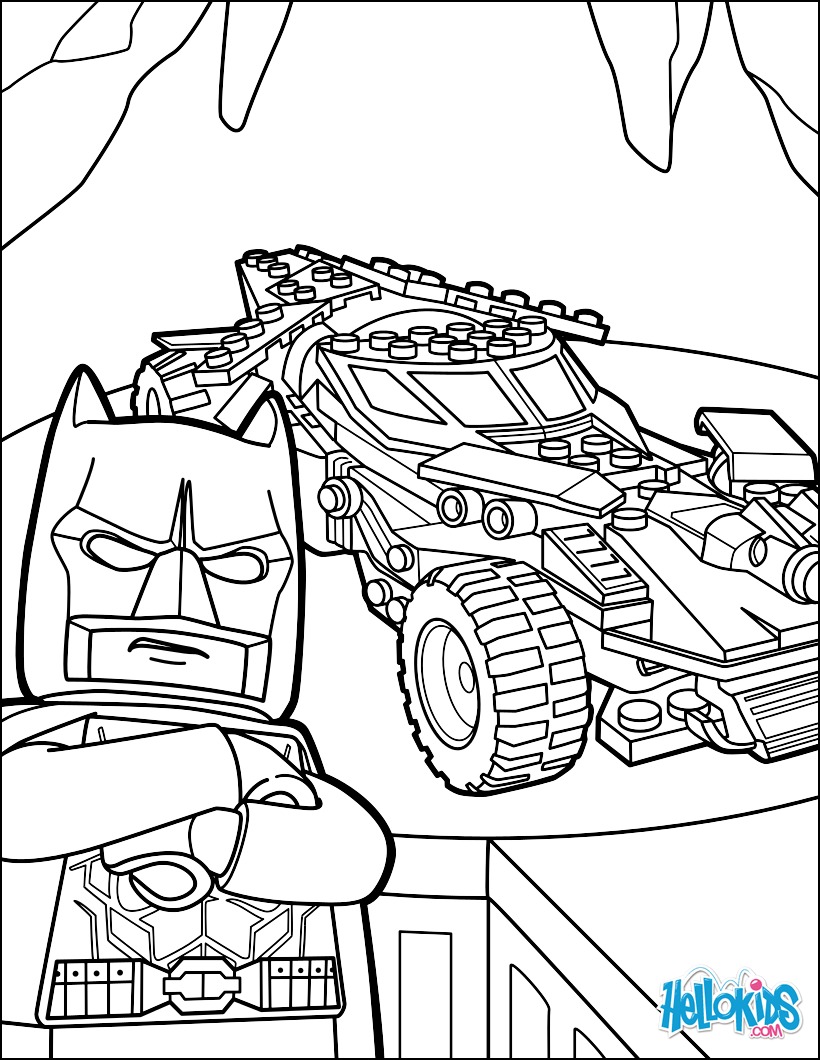Dibujos para colorear lego batman batmobile 