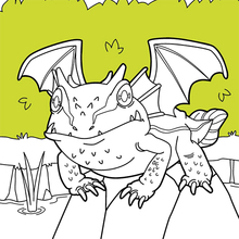 Dibujo para colorear : Dragón del lago