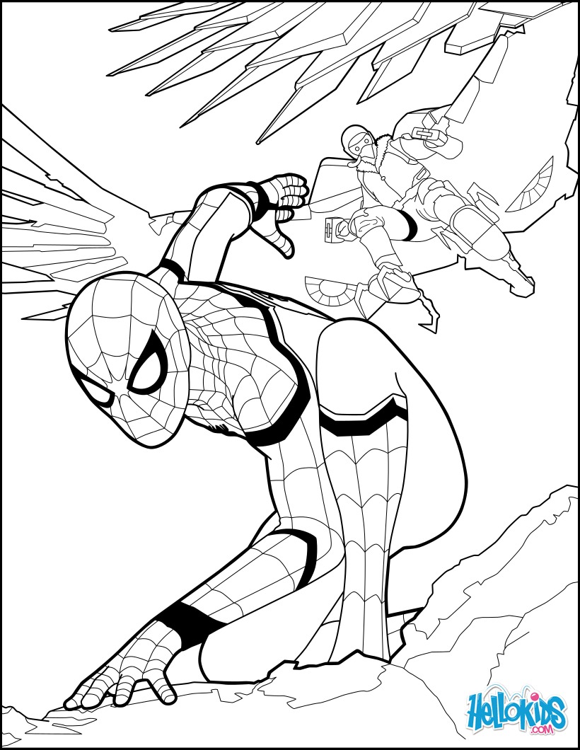 Dibujos para colorear spiderman homecoming 1 