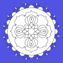 Dibujo para colorear : Mandala de flores