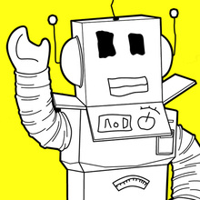 Dibujo para colorear : El robot de Roblox