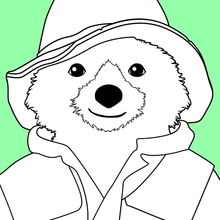 Dibujo para colorear : Retrato del oso Paddington