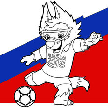 Dibujo para colorear : Copa Mundial de Fútbol 2018 2